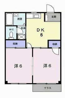 コーポ中島【102号室】の間取り