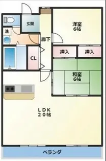 ハイツA&G【404号室】の間取り