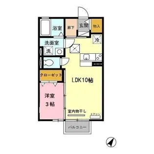 D’sモナリエ【1階】の間取り