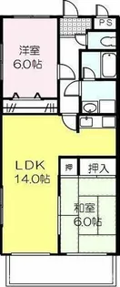 フィオーレ田中Ⅲ【2階】の間取り
