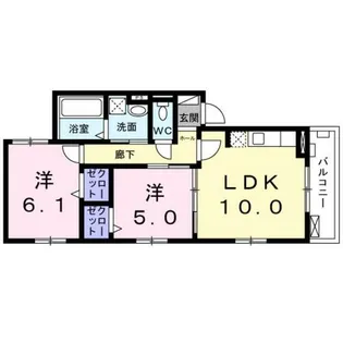 大阪府大阪市生野区林寺2丁目【アパート】の間取り