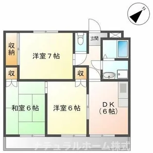 セレーブル春日【205号室】の間取り