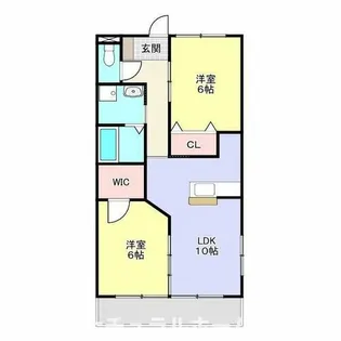 ブロードタウン神野Ⅱ A【2階】の間取り