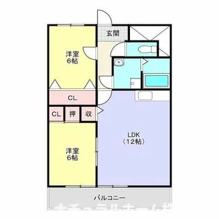 サニーパーク高師【102号室】の間取り