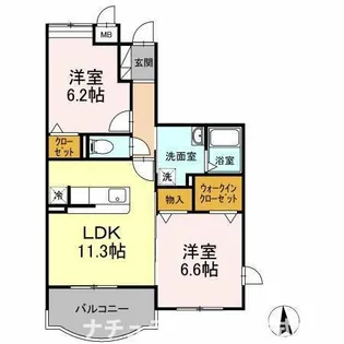 パークサイド・ウィル【1階】の間取り