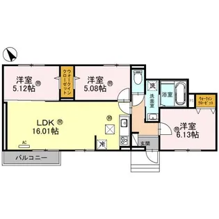 フェリシモHY【1階】の間取り