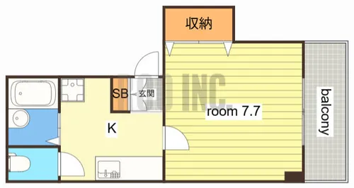 クレアトゥールOTSUKA【307号室】の間取り