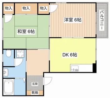 ディアス梨ノ木2番館【202号室】の間取り