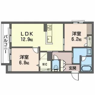 クロスウェル【0201号室】の間取り