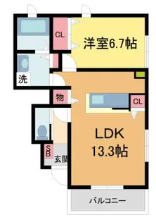 テラス ドゥ グリュⅡ棟【1階】の間取り