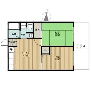 中島ハイム【201号室】の間取り