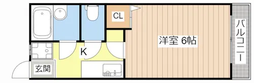 コーポ ポロウニア【205号室】の間取り