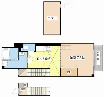 シダーコンフォール弐番館【2階】の間取り