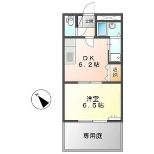 エバーガーデン大堀【103号室】の間取り