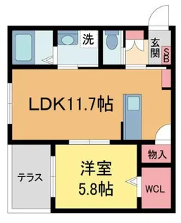 ヘーベルレーブ【103号室】の間取り