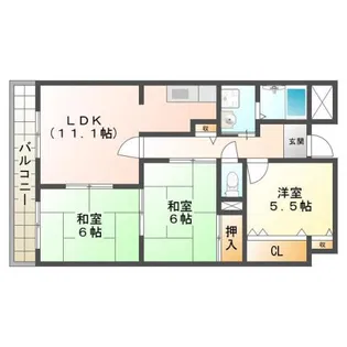 デセンシア【3階】の間取り