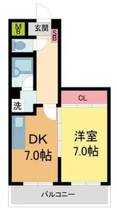 プライムハウス甲東園【4階】の間取り