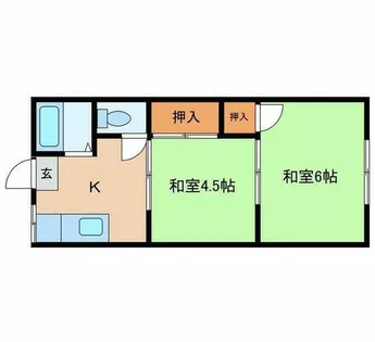 白楊荘【B号室】の間取り