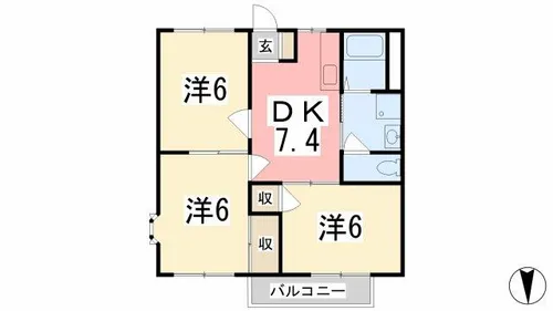 アメニティーハイム【2階】の間取り