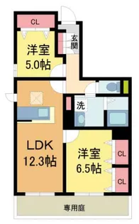 シャーメゾンブランシュ【102号室】の間取り