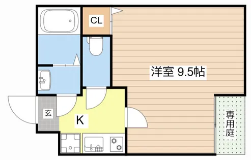 アークリード大津京【1階】の間取り