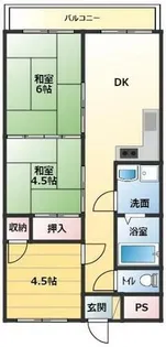 リープラス滝野社【206号室】の間取り