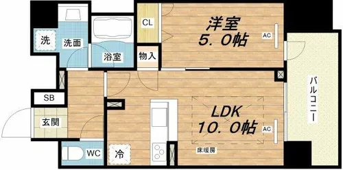 IBC Residence West【11階】の間取り