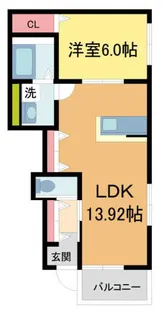 アイディメゾンF【1階】の間取り