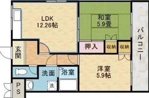 グランドメゾン【102号室】の間取り