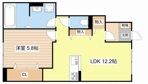 ボンヌエトワール【106号室】の間取り