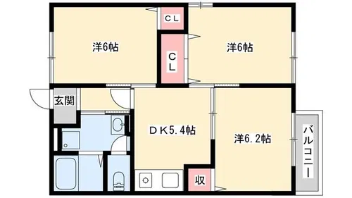 エルガーデンⅡ【202号室】の間取り