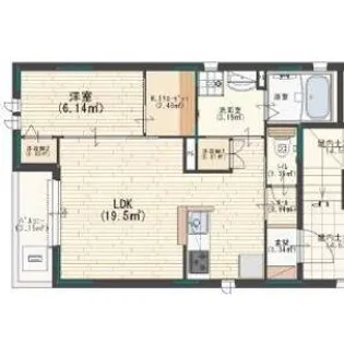 ラ ペール【202号室】の間取り