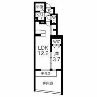アルレーヌ恵比須【1階】の間取り