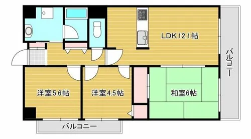 コム・ロワイヤル姫路幸町【501号室】の間取り