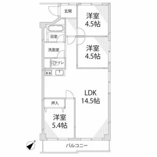 エバーグリーン今宿A棟【809号室】の間取り