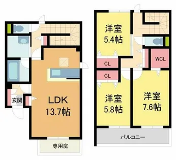 ShaMaison Luce【102号室】の間取り