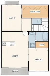 トラミッドヴィラ花田【2階】の間取り