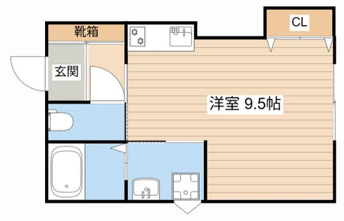 Queen staden AI【102号室】の間取り
