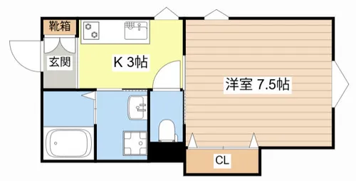 Queen staden AI【103号室】の間取り