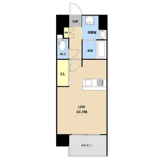 LIBTH博多駅南Ⅲ【0501号室】の間取り