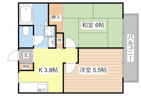 MJ FURUSAWA【102号室】の間取り