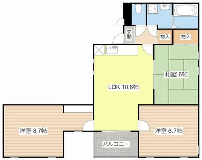 センターコート【2階】の間取り