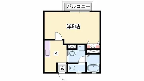 アパートメントハウス京口【2-C号室】の間取り