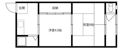 坂元コーポ【25号室】の間取り