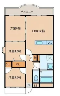 メゾンドール姫路英賀保【305号室】の間取り
