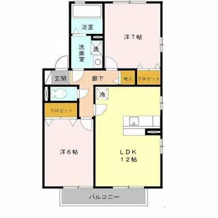 リビングタウン湖都が丘 B棟【2階】の間取り