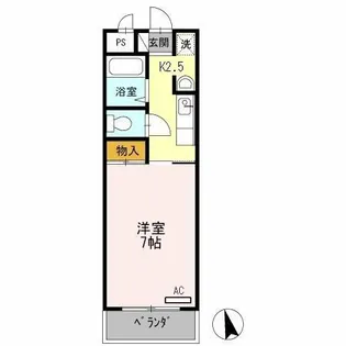 サニーウェル新石切【1階】の間取り