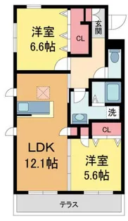 リラサーレ西宮えびす前【302号室】の間取り