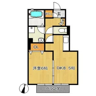 コスモス・ヒルズ【102号室】の間取り