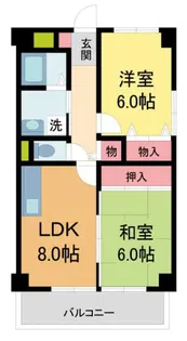 クレセントハイツ今里【1階】の間取り